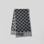 Severi Darling Monogram Checkerboard Knit Scarf – Made in Italy