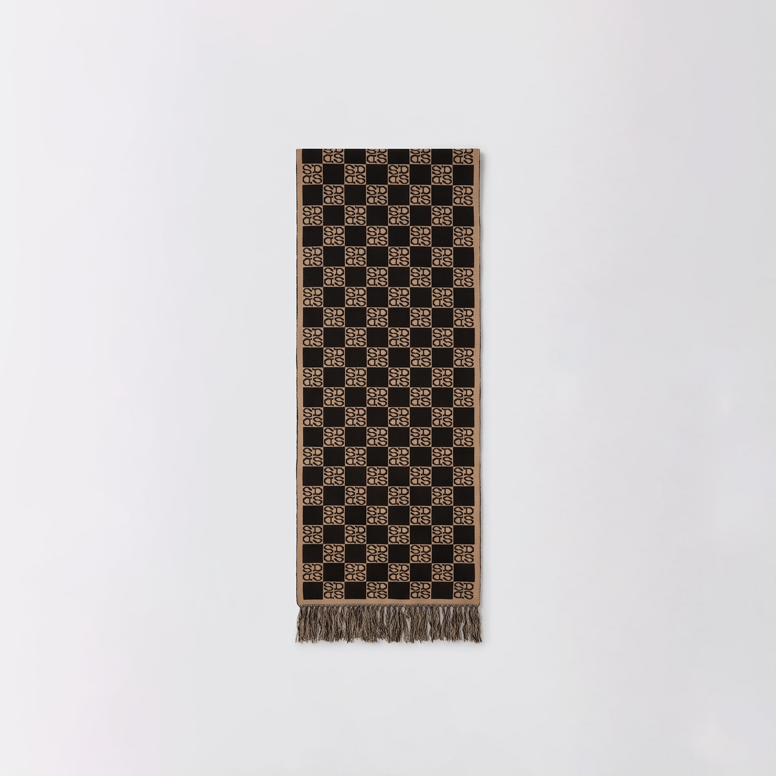 Severi Darling Scarf Sciarpa Severi darling Scarf Sciarpa Monogram Marrone Brown Lana Wool Cashmere Made in Italy