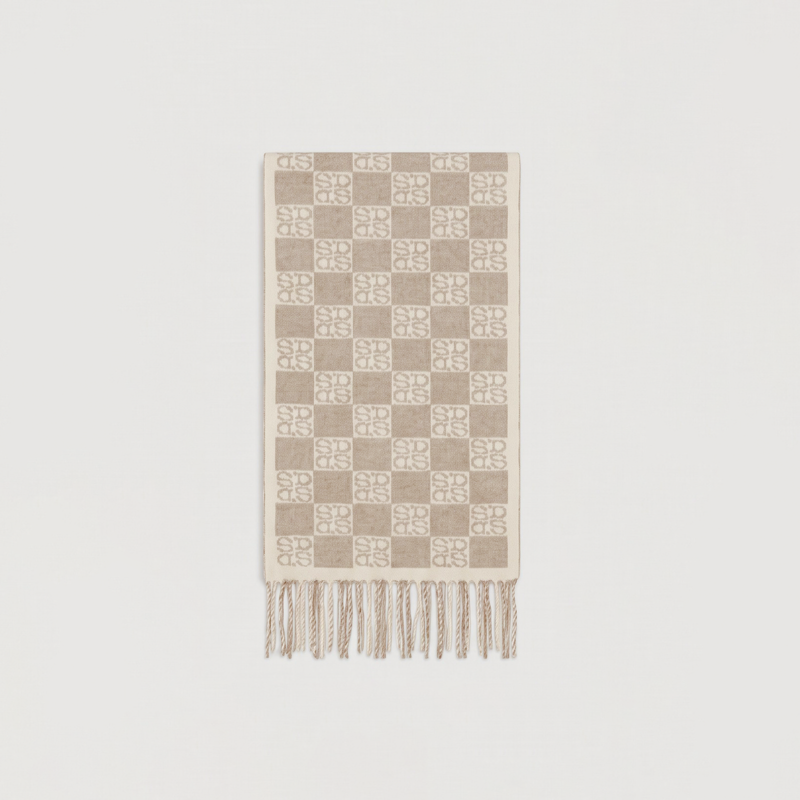 Untitled-1 Severi Darling Monogram Checkerboard Knit Scarf - immagine 1